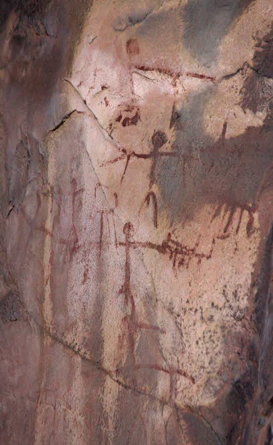 9000 year old 'cave' painting, Bhimbetka rock shelters